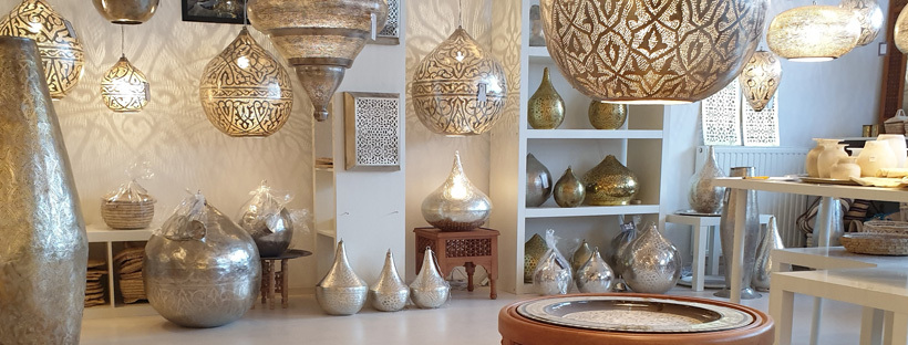 Arabische - Oosterse - Egyptische lampen Nour Lifestyle showroom Houten