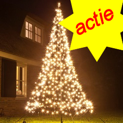 SALE -35% Fairybell kerstboom 3 meter en 480 ledlampjes twinkle effect, met mast