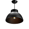 Mats industriele moderne hanglamp, zwart