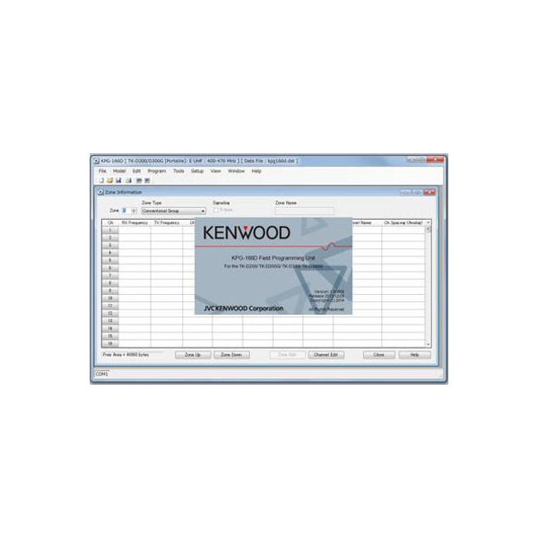 Software voor Kenwood TK-3401