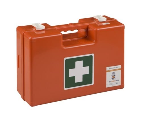 Verbandkoffer Medimulit BHV inclusief wandhouder, ingericht volgens de richtlijnen 2016 Het Oranje Kruis