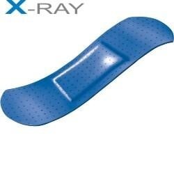 Blauwe X-ray waterbestendige pleister (PU) - 25 x 72 mm HACCP 100 stuks