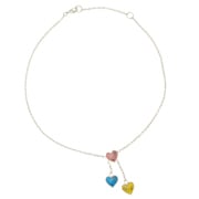Barbapapa necklace - coloured hearts