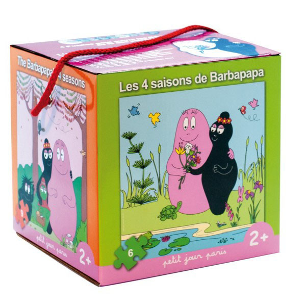 Barbapapa puzzle box with 4 puzzles