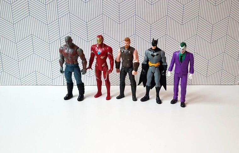Vijf superhelden/schurken