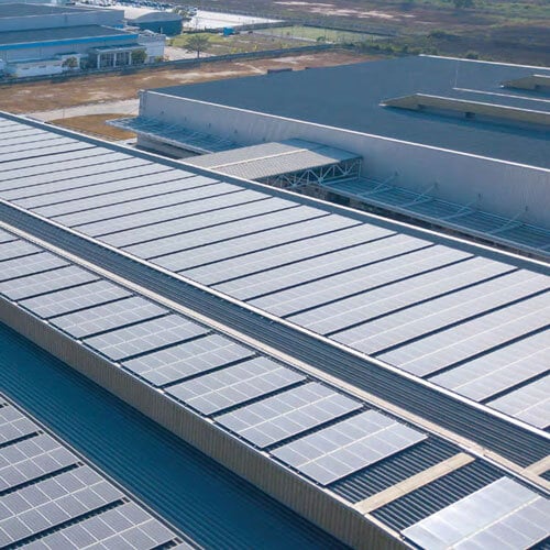 Factory Costa Verde with solar panels