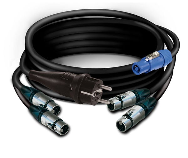 Hybride Combi DMX-Stroom kabel  2digitaal + 3x2,50   C290