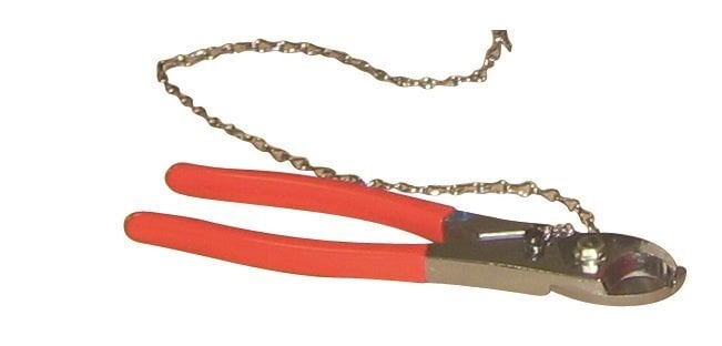 De BOBI snijtang voor kabels &#216; max 25 mm, bevestigd door ketting