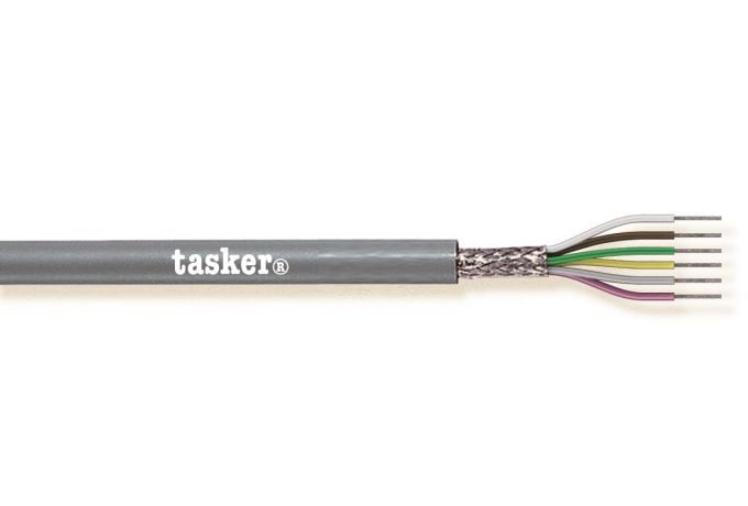 Tinned copper 2x0.15mm² braided shielded cable C2015
