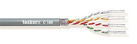 Gevlochten afgeschermde twisted pair kabels 6x2x0,22<br />C186