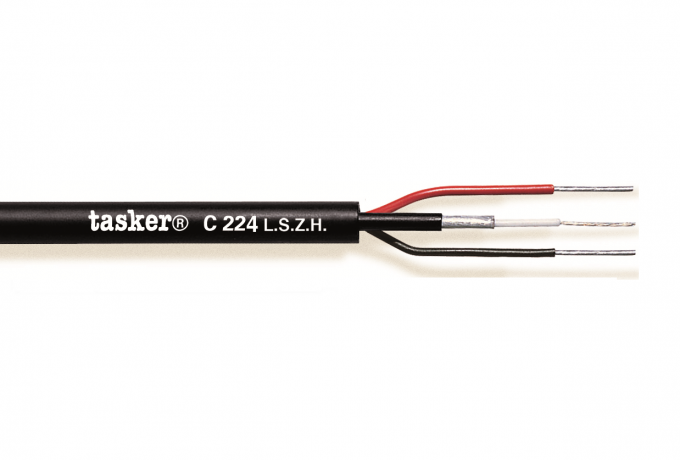 Security cable 1x0,08 (75Ohm) +2x0,22 mm² - L.S.Z.H.<br />C224 L.S.Z.H.