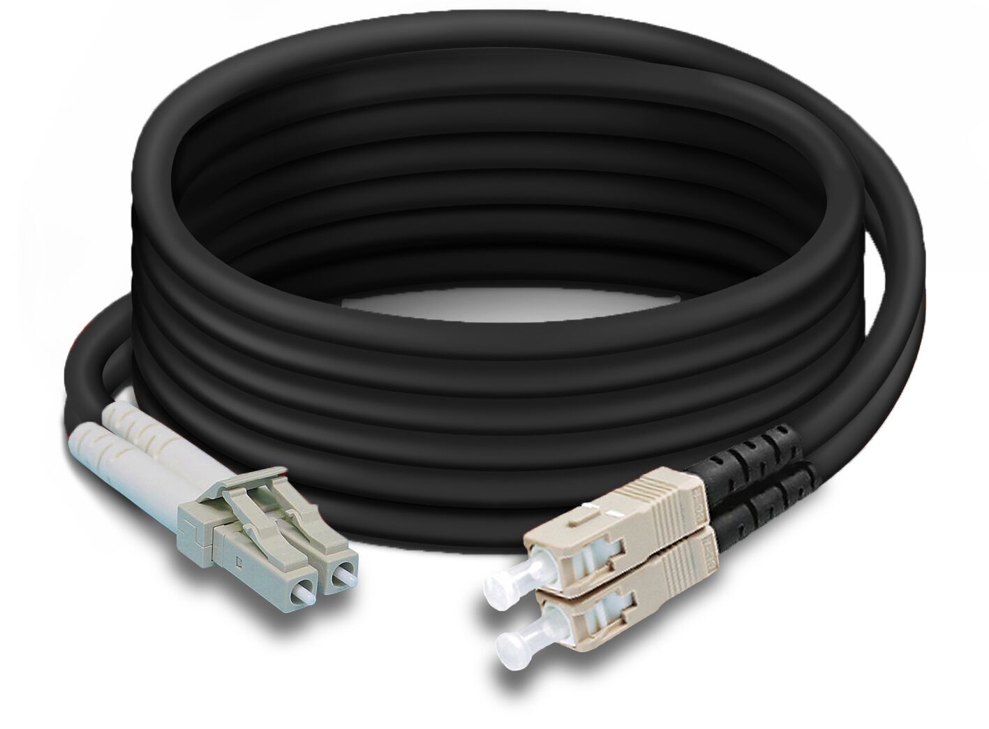 Optical Fiber cable  Duplex Multimode . Connectoren  D  -  LC - SC