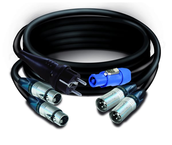 Luidspreker kabel PowerCON Aktive  C284  DMX 2digitaal + 3x1,50 Stroom