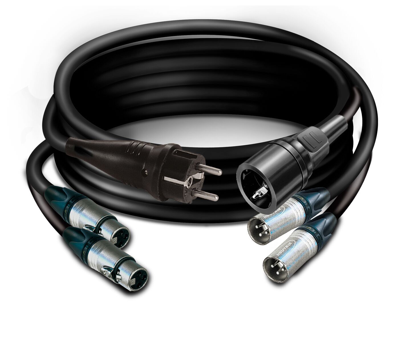 Hybride Combi DMX-Stroom kabel  2digitaal + 3x1,50 stroom  C284