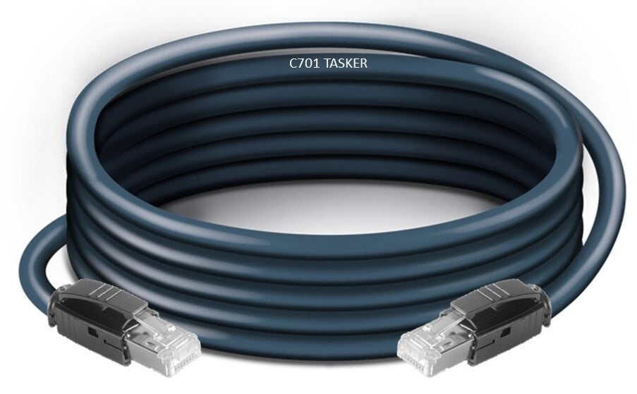 Ethernet Cat 5e Tasker C701 kabel  RJ45 - RJ45 . Mobiel kabel  In/Outdoor