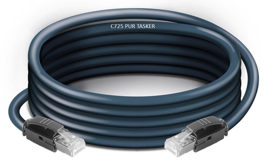 Ethernet Cat 5e Tasker C725PUR kabel  RJ45-RJ45. Mobiel kabel  In/Outdoor