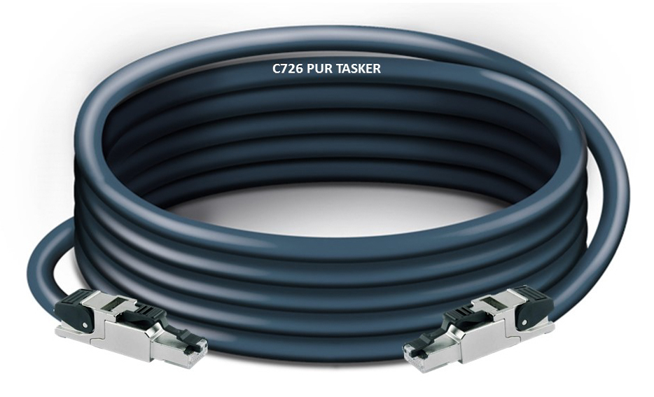 Ethernet Cat7flex Tasker kabel C726 PVC. Fixed en Mobiel. RJ45 Telegärtner - RJ45 Telegärtner
