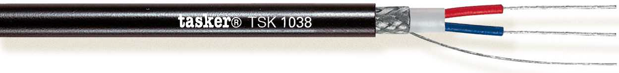 TSK 1038 Soft 2x0,35 mm² Mobiel Binnen / Buiten<br />DMX digitale audio 110 Ohm kabel AES / EBU