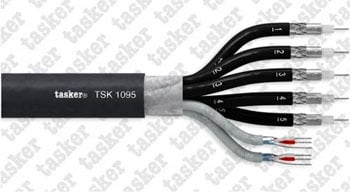 Video HD SDI + DMX-AES-EBU-Hybrid audio cable 5x75 Ohm + 2x2x0.14<br />TSK1095