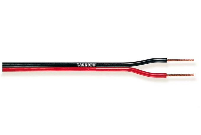 Divisible red&black flat cable 2x0,25 CCA<br />TSK49
