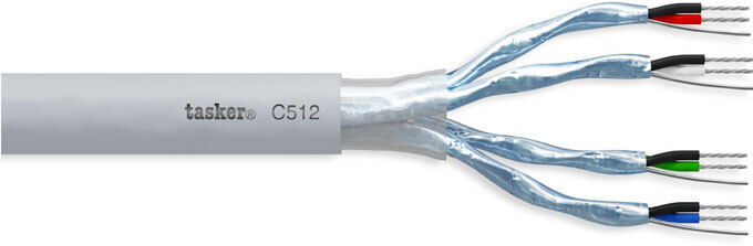 Shielded cable for DMX 512 - EIA RS 422 4x2x0,22 mm²<br />C512