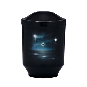 Design urn "Nacht" met Swarovski stenen