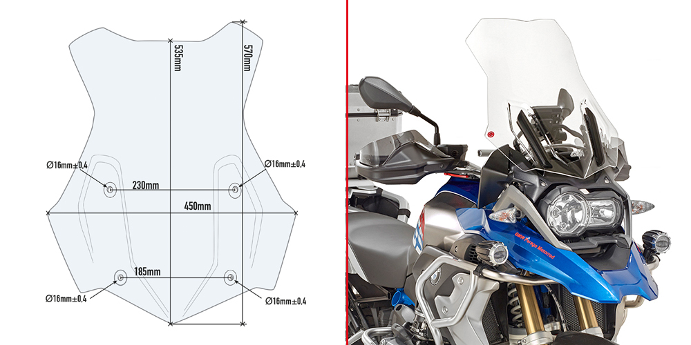 GIVI 5124D Smoker Screen including mounting kit SAVE