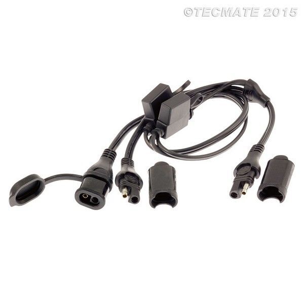 TECMATE OPTIMATE O-05 Y-splitter, SAE in to 2 x fused SAE out