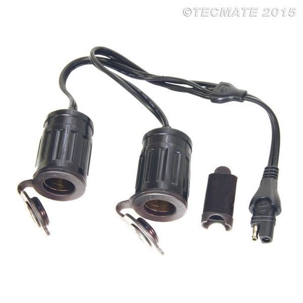 TECMATE OPTIMATE O-26 Y-splitter, SAE in to 2 x AUTO socket out