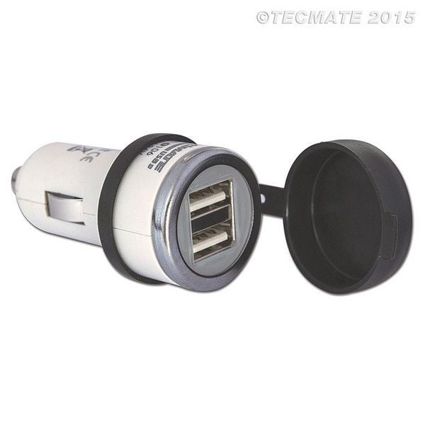 TECMATE OPTIMATE O-106 USB dual output USB charger, with AUTO plug.