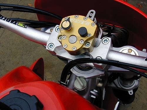 Honda XR 650 R Triple Clamp kit with Stabilizer-FWD mnt  (price includes Billet Triple clamp)