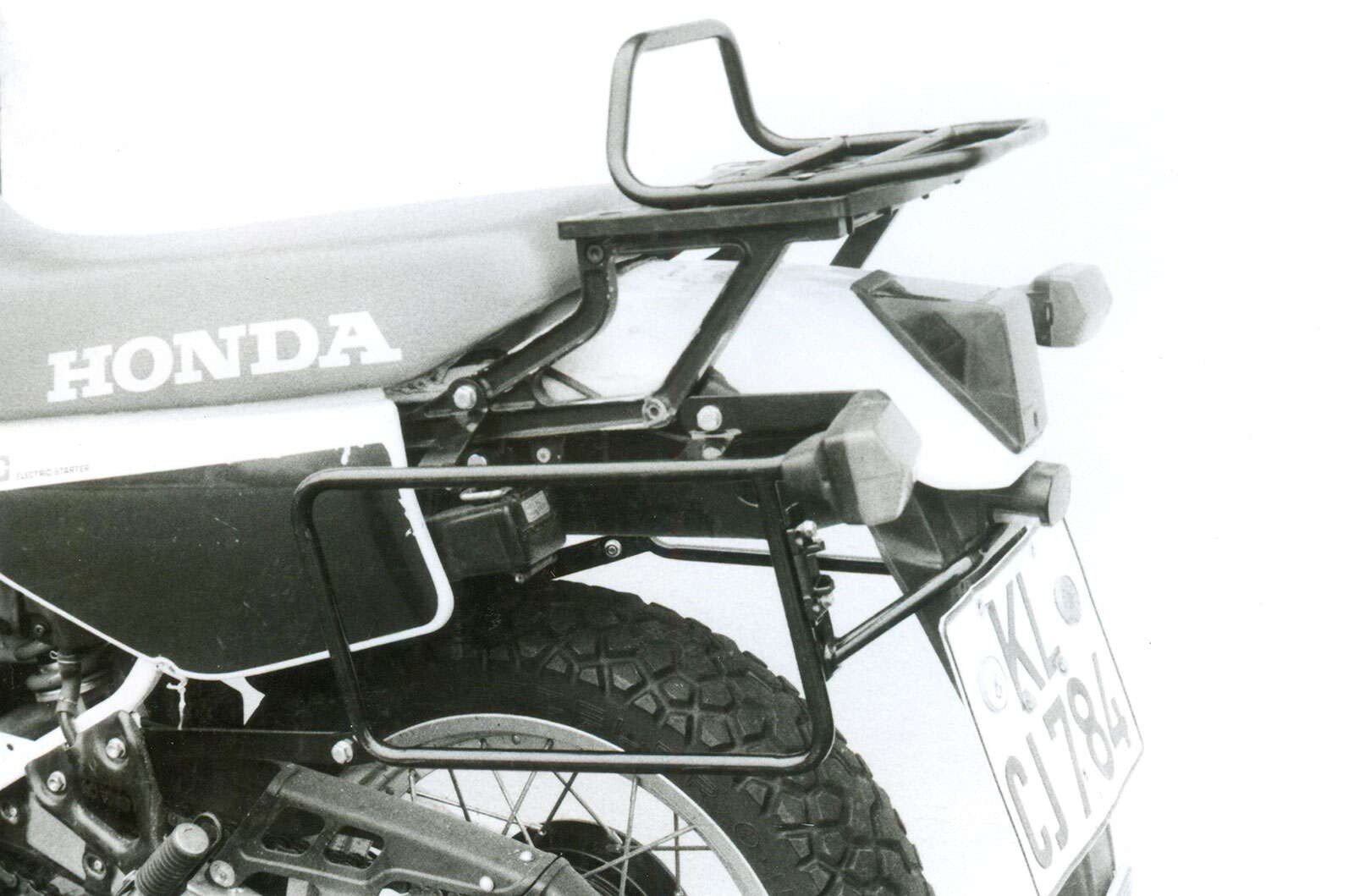 SIDE CARRIER PERMANENT MOUNTED - BLACK FOR HONDA XL 600 RM / 1986