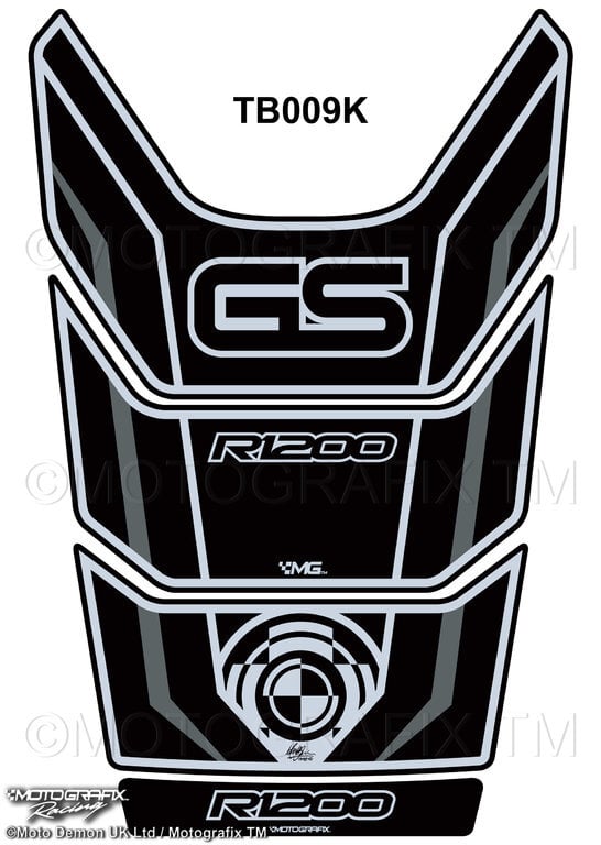 BMW R1200GS Black Motorcycle Tank Pad Protector 2008-2012 --3D Gel