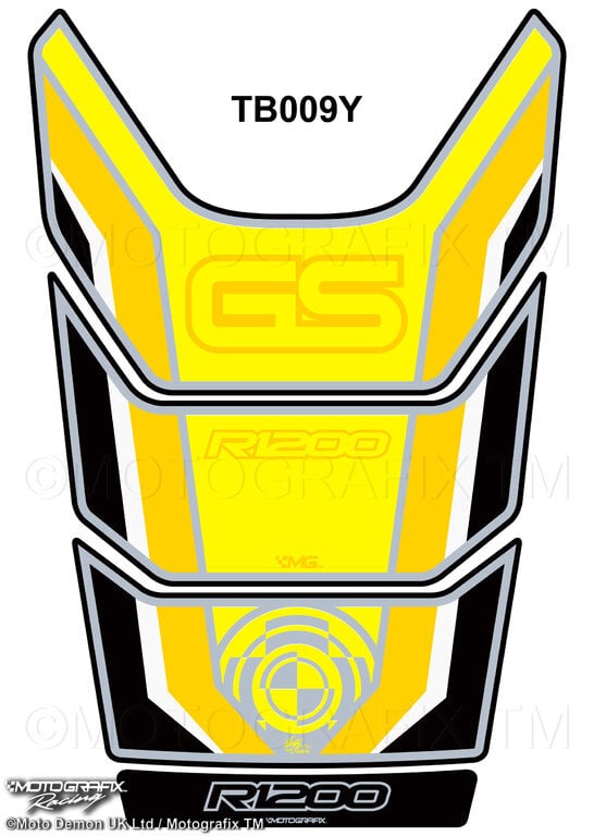BMW R1200GS Yellow Motorcycle Tank Pad Protector 2008-2012 --3D Gel