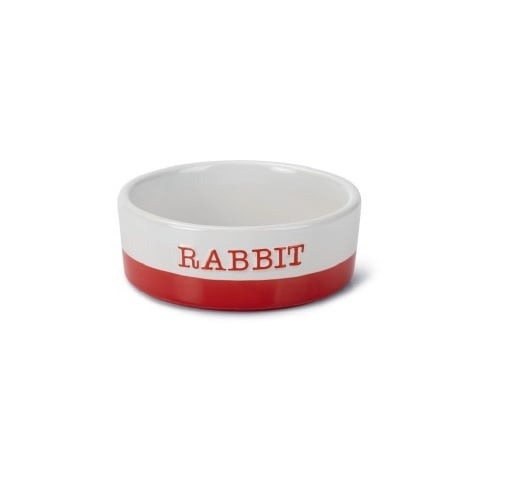 voerbak rabbit rood wit