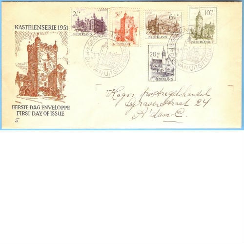 Nederland 1951 zomerzegels | FDC