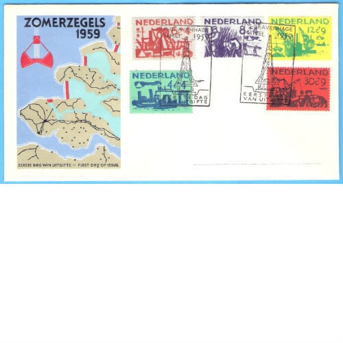 Nederland 1959 zomerzegels | FDC