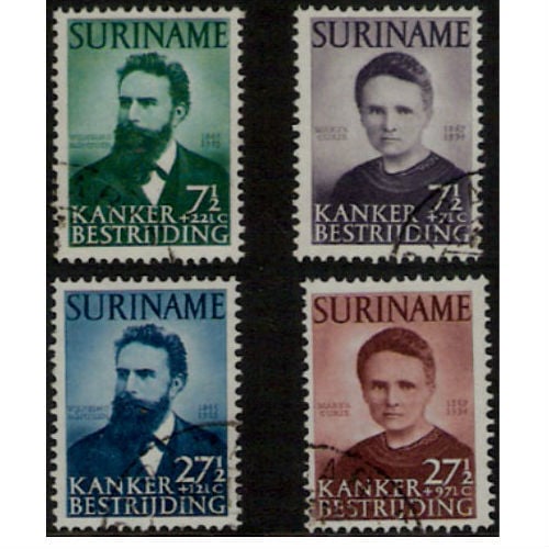 Suriname 1950 Curie en Röntgen
