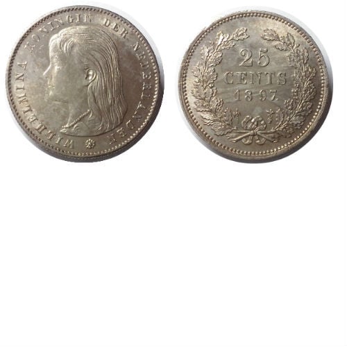 25 cent 1897  Koningin Wilhelmina