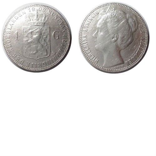 1 gulden 1909  Koningin Wilhelmina