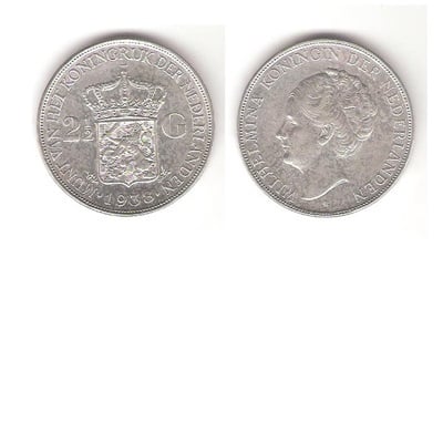 2 1/2 gulden 1938 a Koningin Wilhelmina
