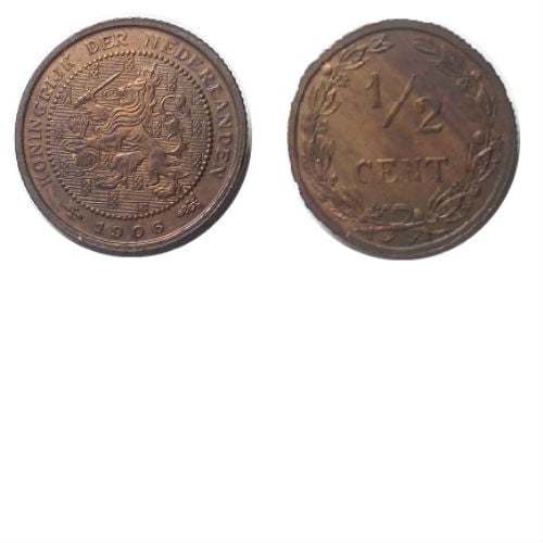 1/2 cent 1906 Koningin Wilhelmina