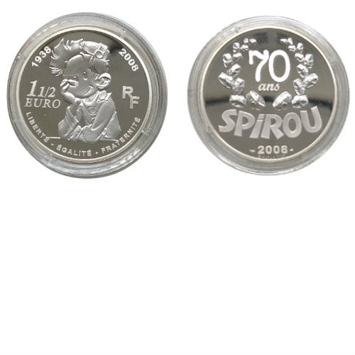 Frankrijk 1&frac12; euro 2008 zilver Proof