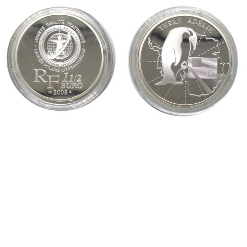 Frankrijk 1&frac12; euro 2008 zilver Proof