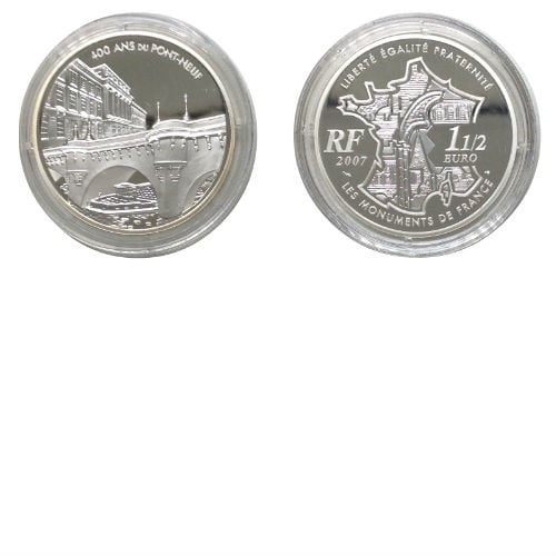 Frankrijk 1&frac12; euro 2007 zilver Proof