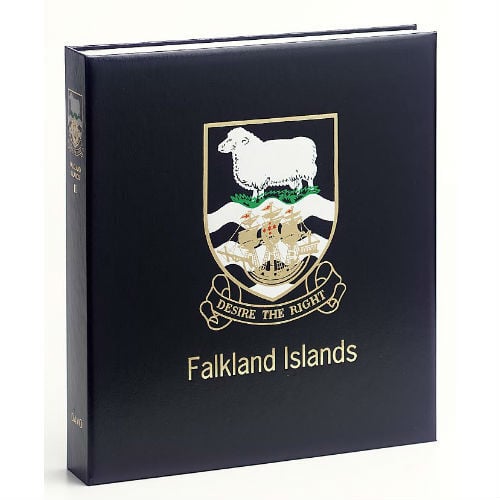 Davo Falkland eilanden  luxe postzegelalbum met cassette deel III