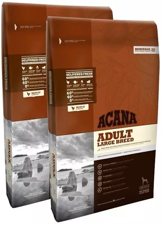 ACTIE Acana heritage adult large breed dubbelpack 2 x 11,4kg
