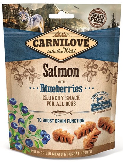 Carnilove Crunchy Snack Zalm met Blueberries hersenen boost 200gram