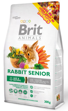 actieprijs Brit animals Rabbit senior 300 gram proefverpakking