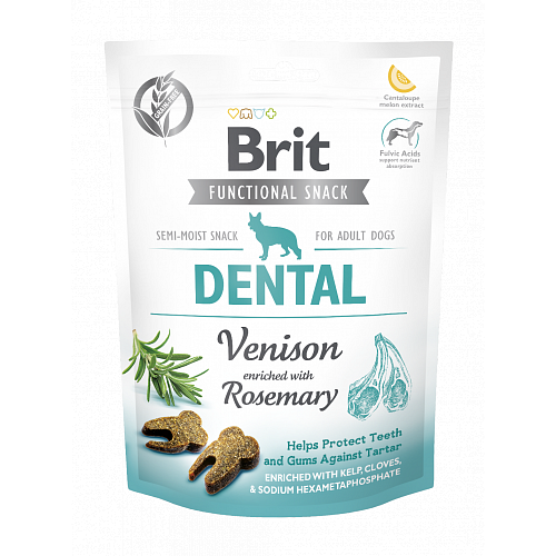 Brit care hond functionele snack Dental care Hert verrijkt met rozemarijn 150g